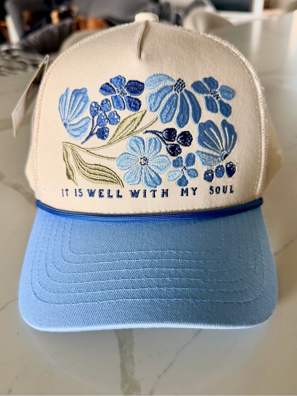 Primitives by Kathy Cream Mesh Trucker Cap